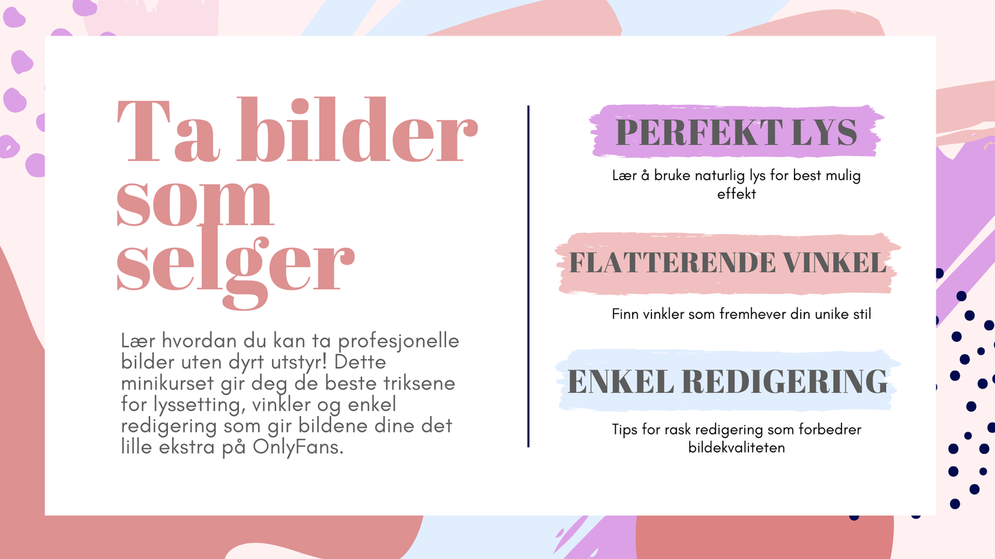 Fotografering for OnlyFans: Hvordan ta bilder som plus size selger