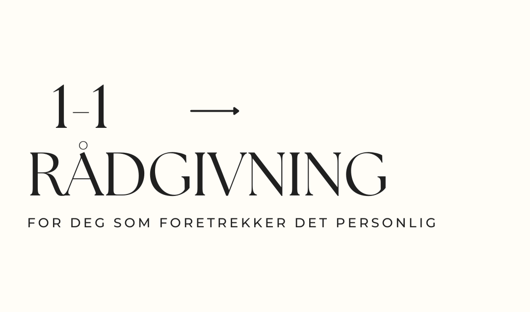 1-1 rådgivning for suksess egnet for deg som ønsker personlig oppfølging